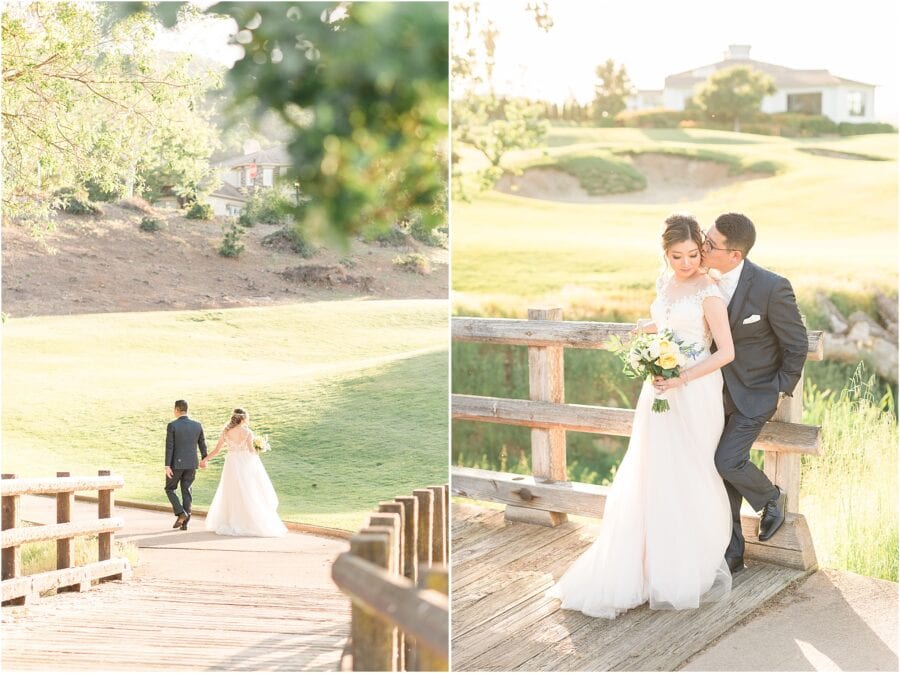 romantic wedding photos with rolling hills