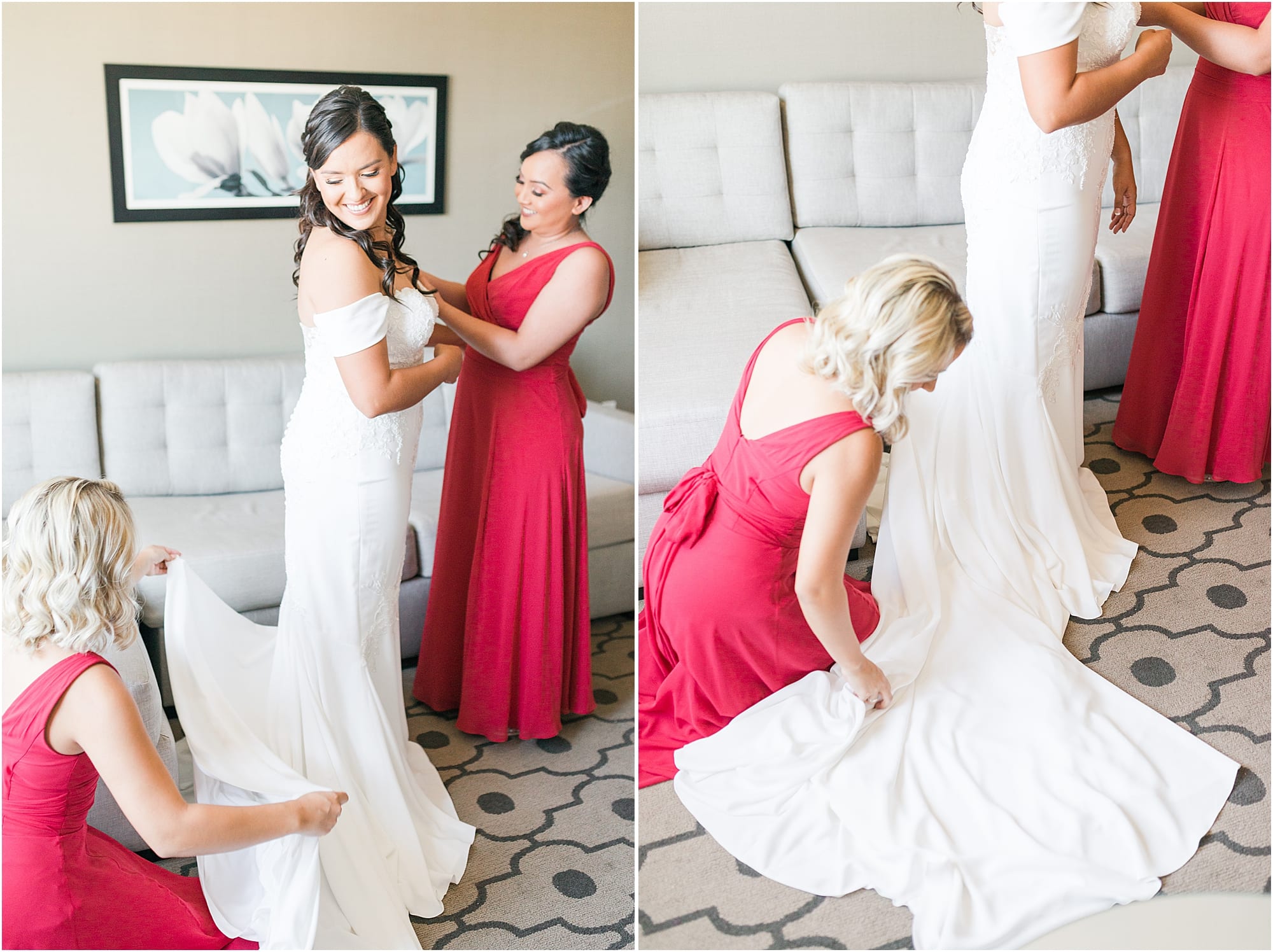 Getting ready photos | Elegant wedding | Spanish Mission | San Gabriel Mission Wedding