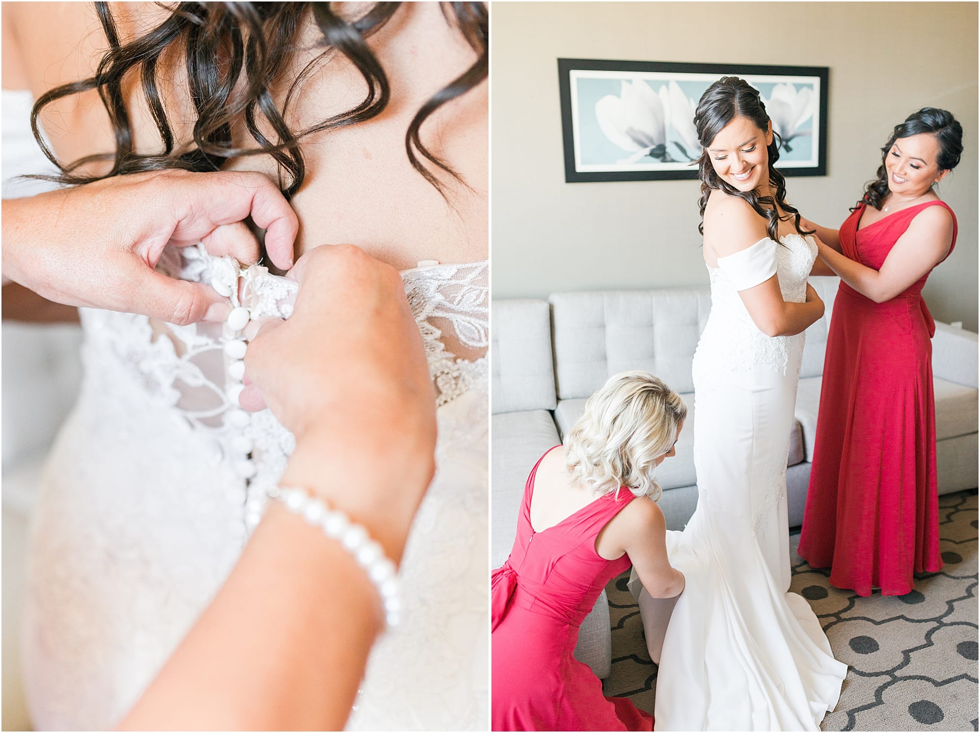 Getting ready photos | Elegant wedding | Spanish Mission | San Gabriel Mission Wedding