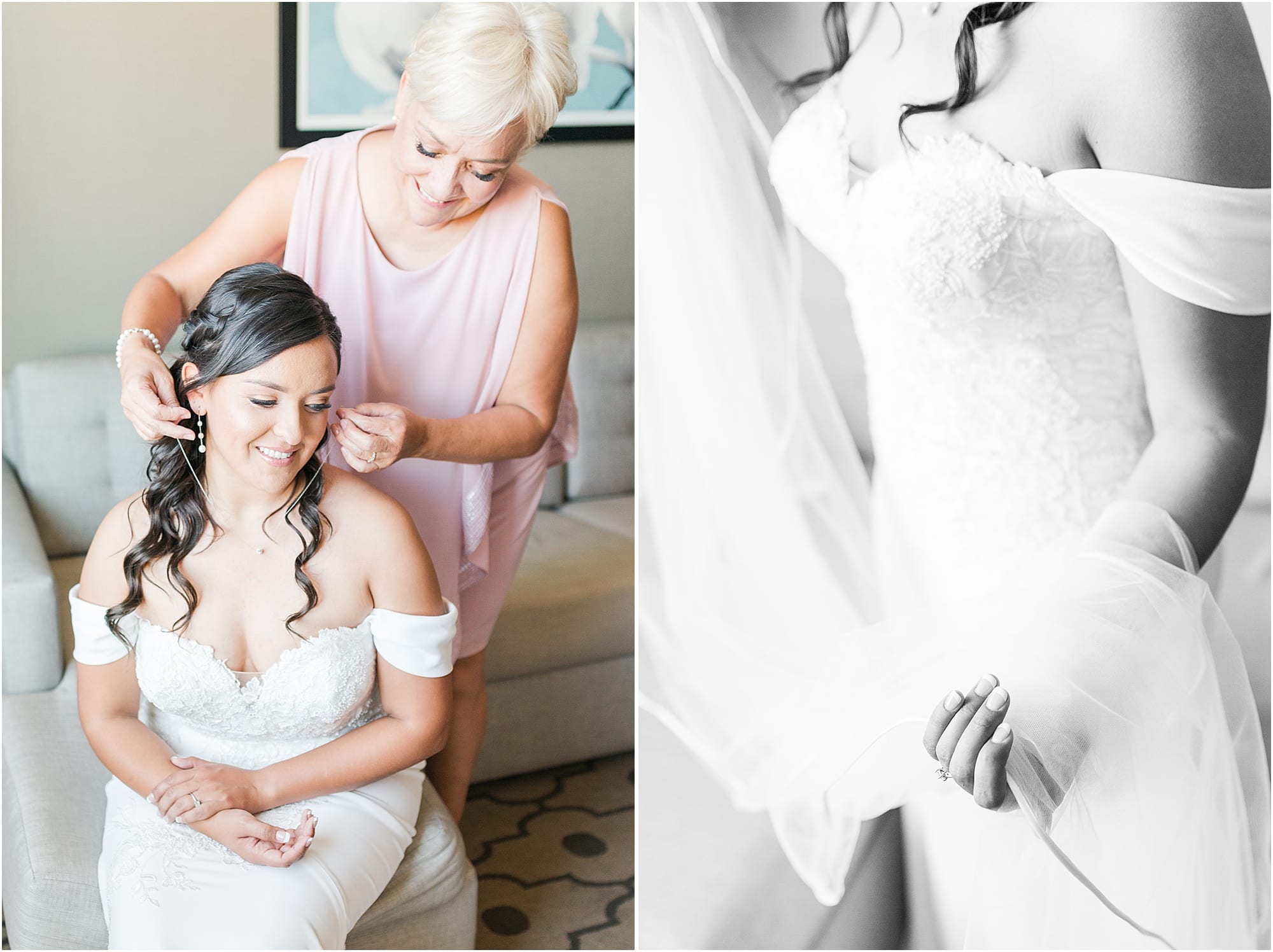 Getting ready photos | Elegant wedding | Spanish Mission | San Gabriel Mission Wedding