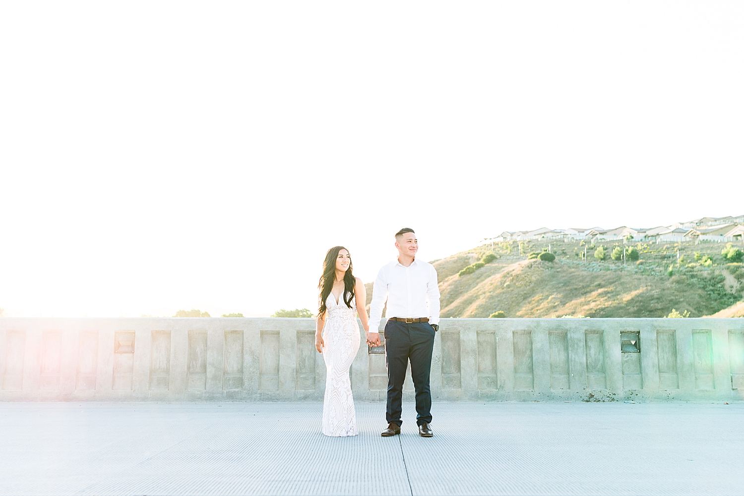 Session at sunset with scenic views 