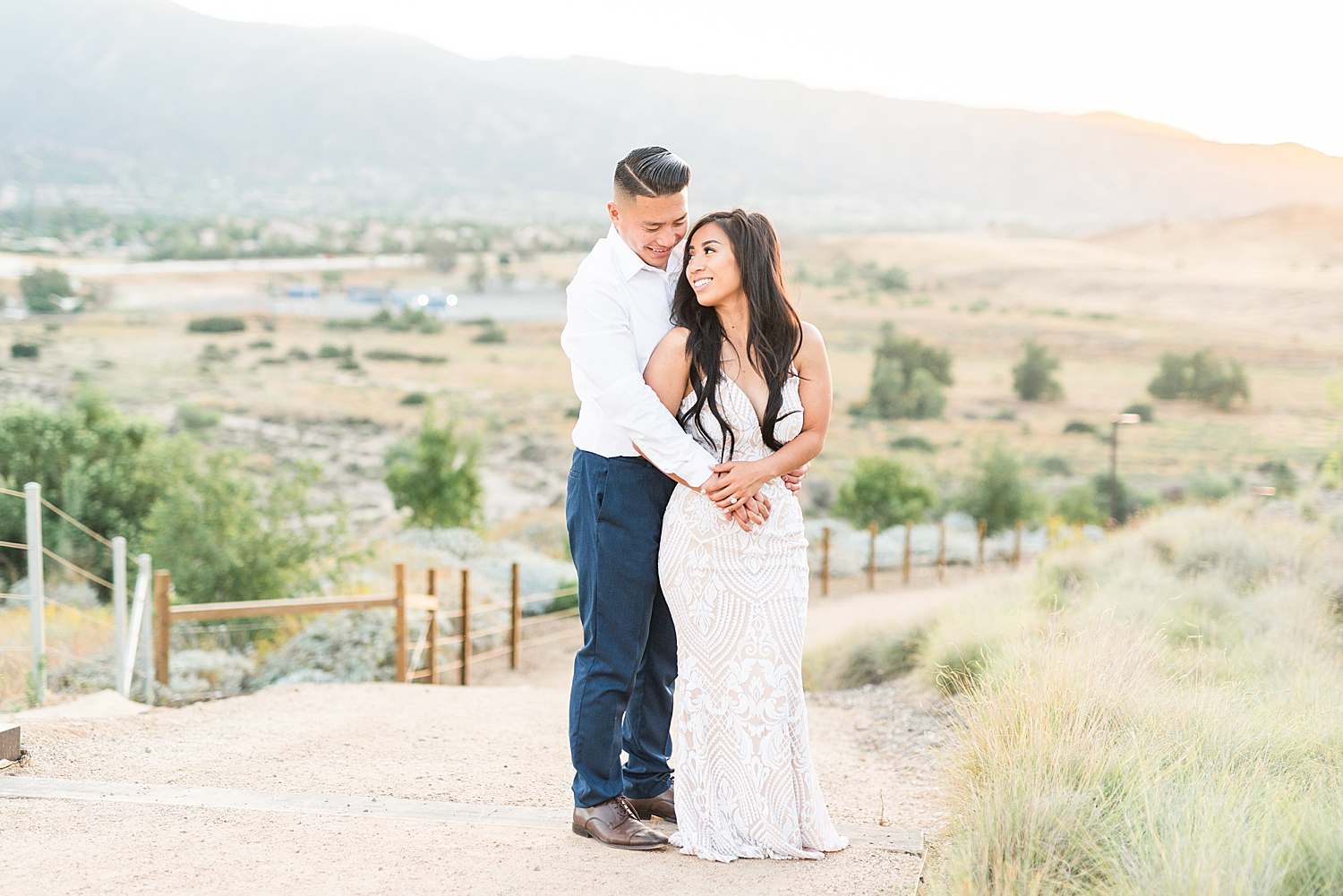 Temecula Engagement Session at sunset with scenic views 