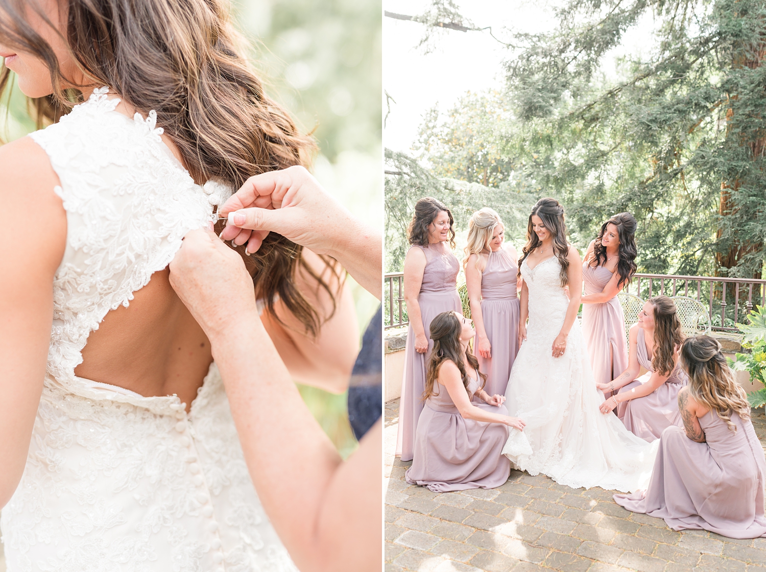 Bridal portraits / getting ready in a wedding gown photos 