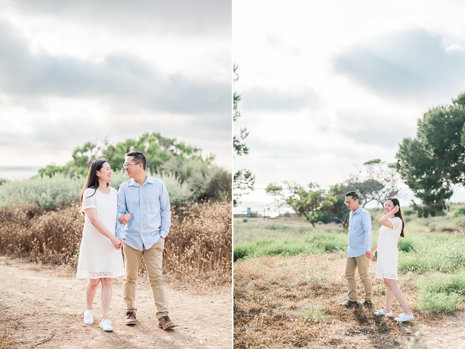 Beach Engagement Session with beautiful clouds and sunset -18.jpg