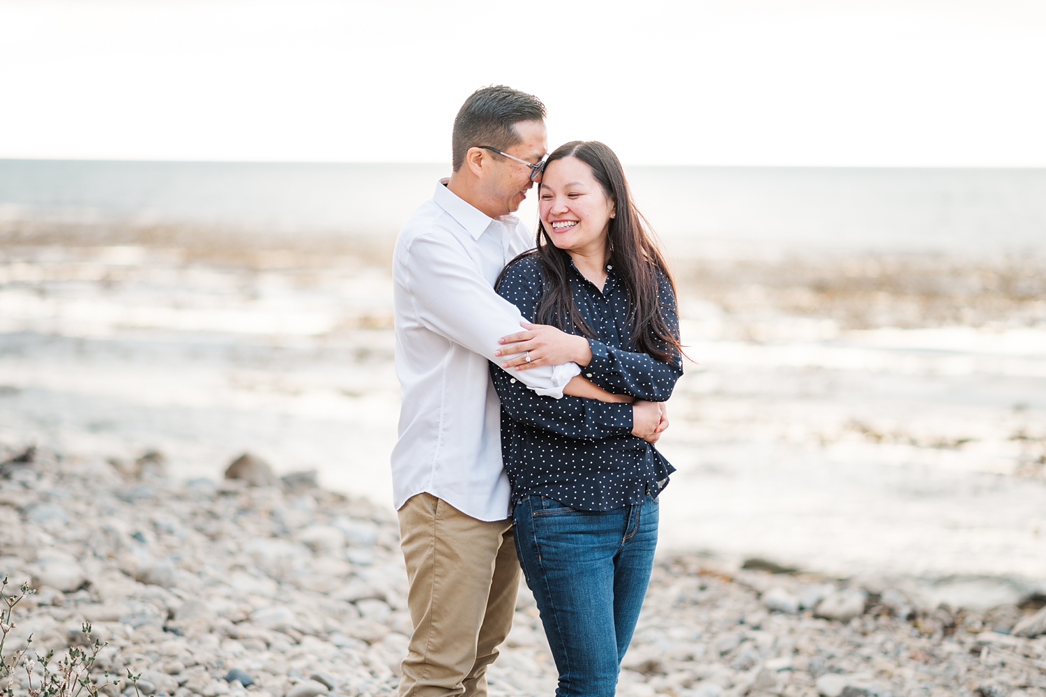 Beach Engagement Session with beautiful clouds and sunset -23.jpg