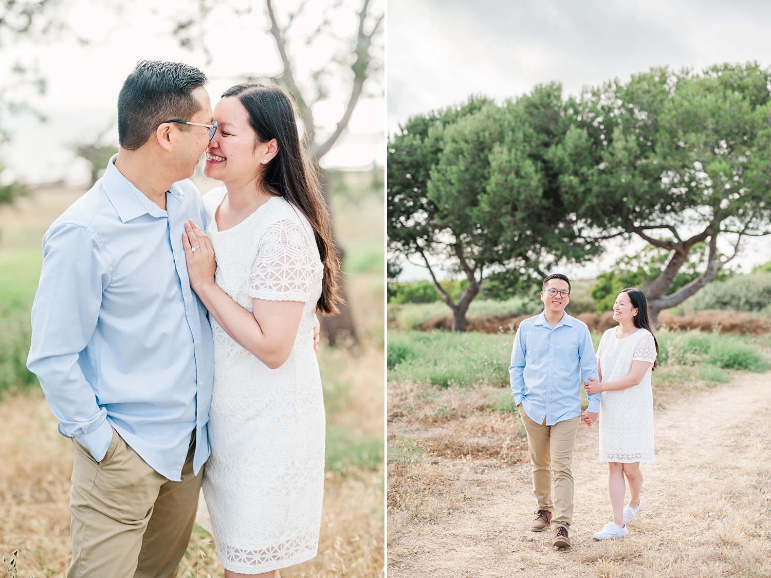 Beach Engagement Session with beautiful clouds and sunset -4.jpg