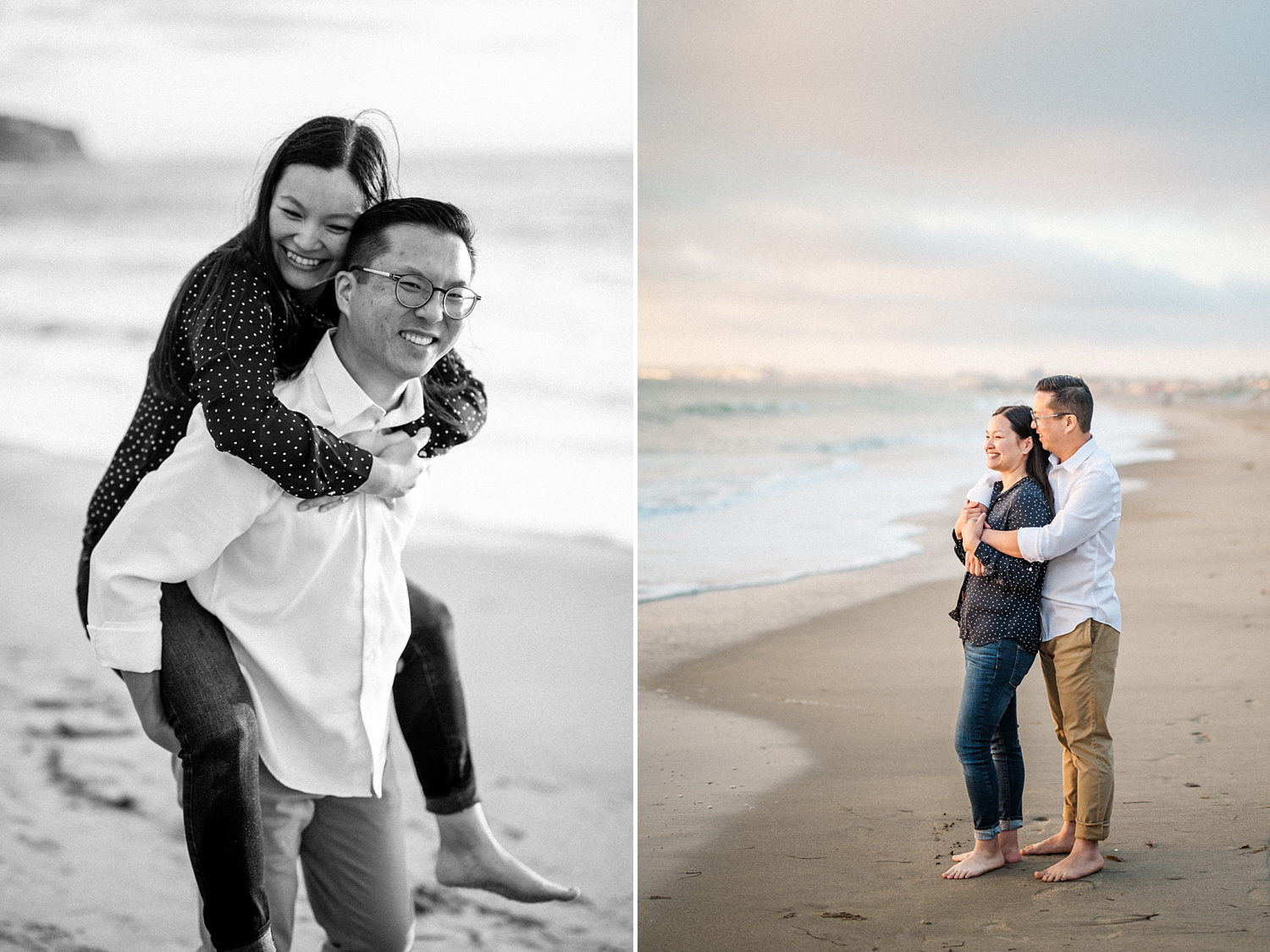 Beach Engagement Session with beautiful clouds and sunset -49.jpg