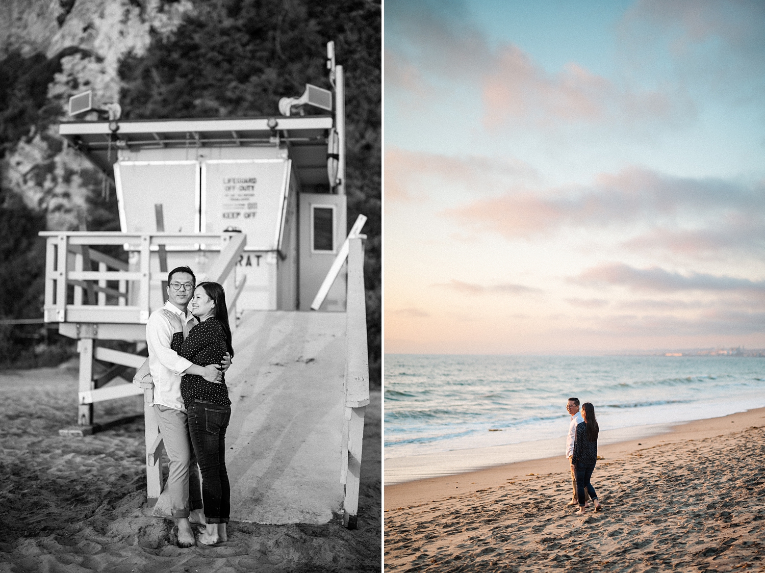 Beach Engagement Session with beautiful clouds and sunset -54.jpg