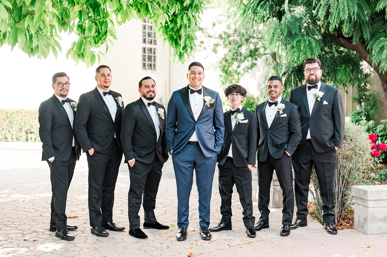 Burbank Wedding Photographer | Castaway | Los Angeles Wedding | Dusty blue and black tie | Nataly Hernandez Photography-92.jpg