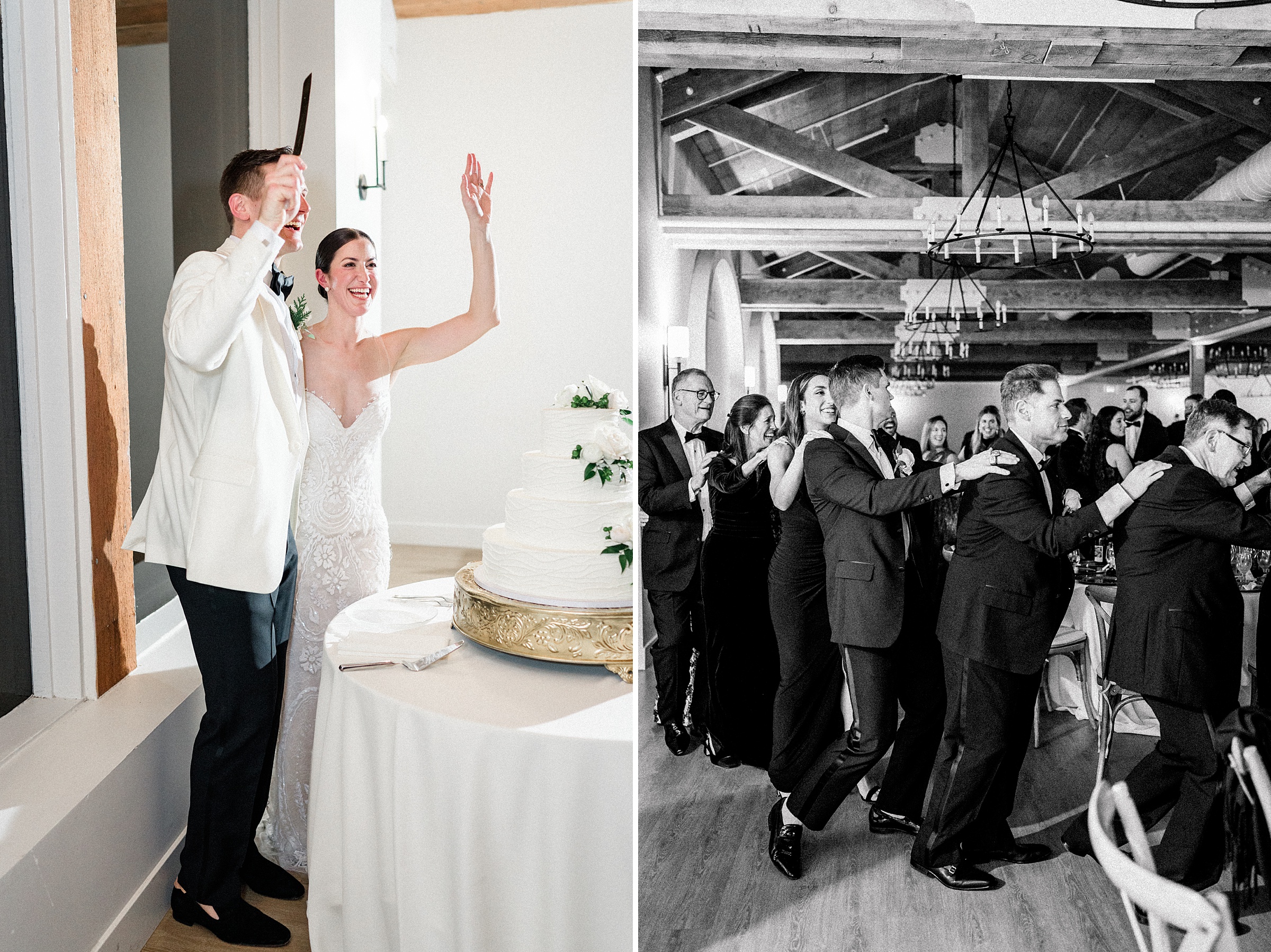 Cake Cutting | Black Tie Wedding | Romantic | Carmel Fields Wedding Photographer 