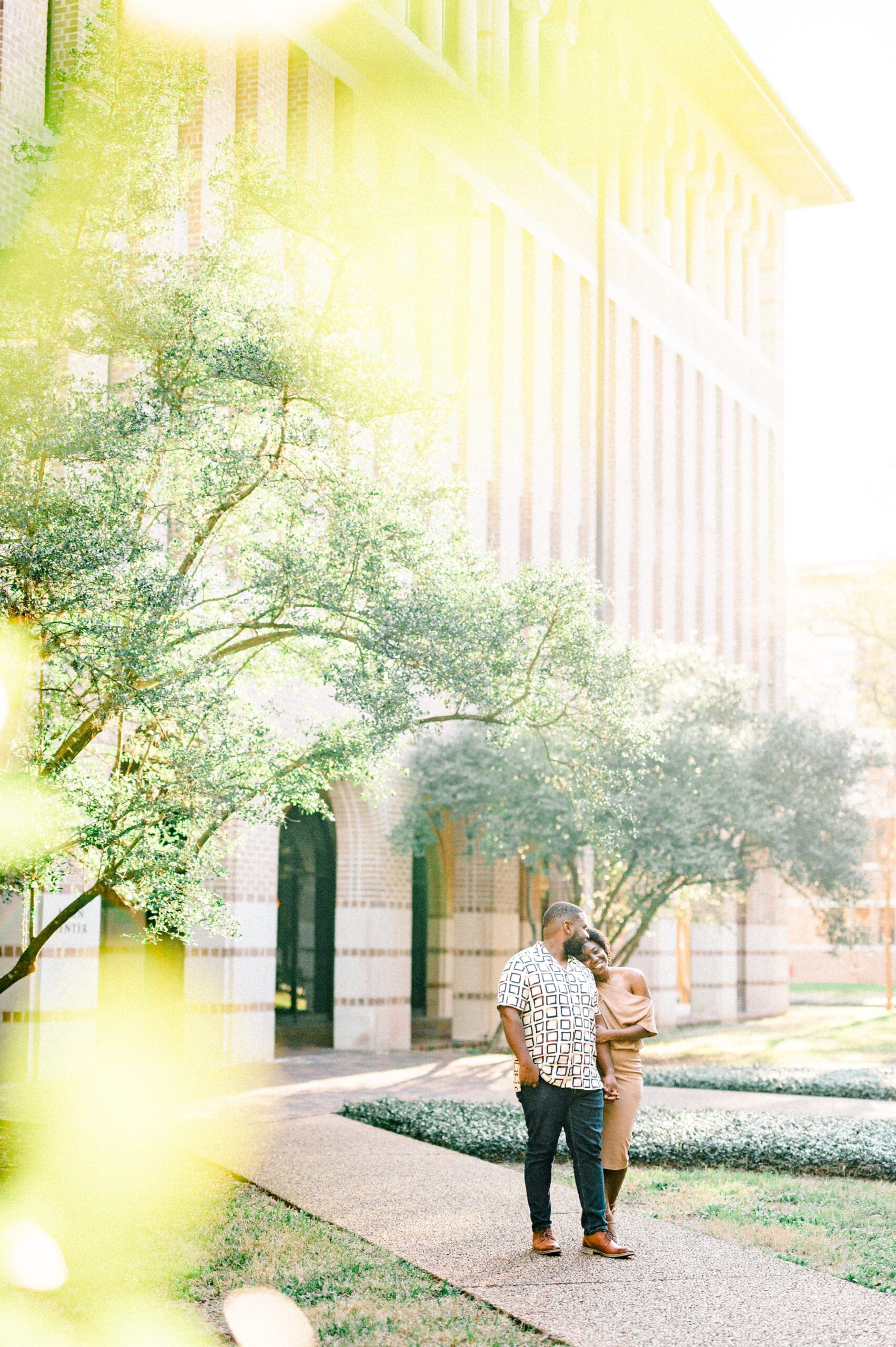 Rice university engagement photos